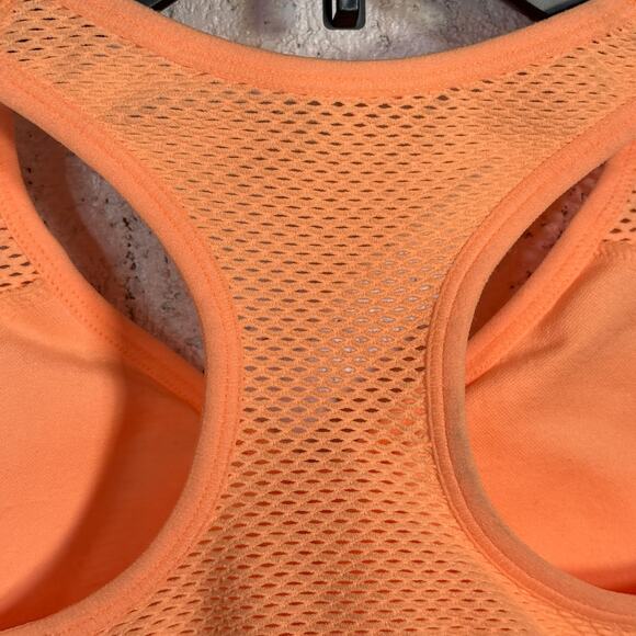 Dkny Sport Mesh Racerback Medium Impact Sports Bra orange, XS - Picture 3 of 8